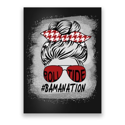 Bamanation Roll Tide Alabama All Y'all The Tide Is Crimson Poster