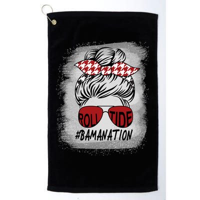 Bamanation Roll Tide Alabama All Y'all The Tide Is Crimson Golf Towel