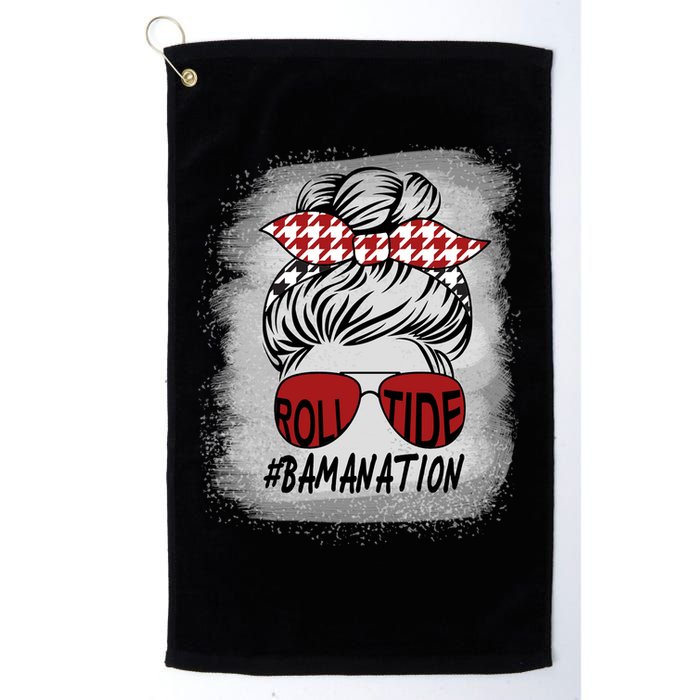Bamanation Roll Tide Alabama All Y'all The Tide Is Crimson Golf Towel