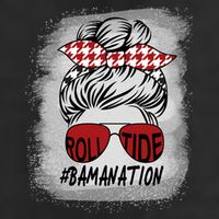 Bamanation Roll Tide Alabama All Y'all The Tide Is Crimson Golf Towel