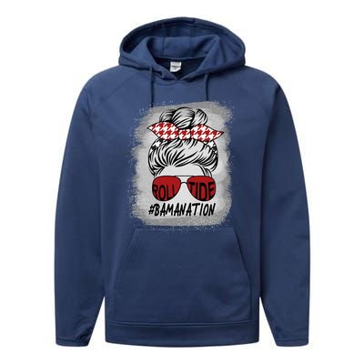 Bamanation Roll Tide Alabama All Y'all The Tide Is Crimson Performance Fleece Hoodie