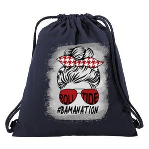 Bamanation Roll Tide Alabama All Y'all The Tide Is Crimson Drawstring Bag