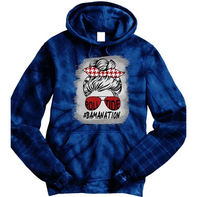 Bamanation Roll Tide Alabama All Y'all The Tide Is Crimson Tie Dye Hoodie