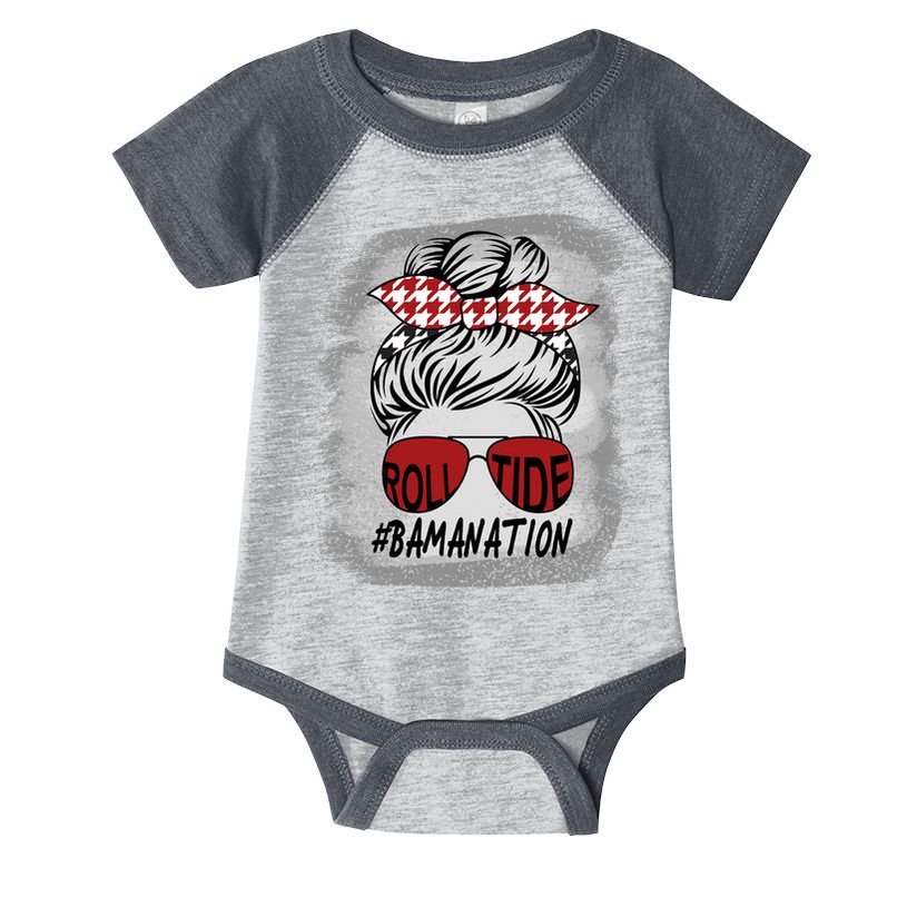 Bamanation Roll Tide Alabama All Y'all The Tide Is Crimson Infant Baby Jersey Bodysuit