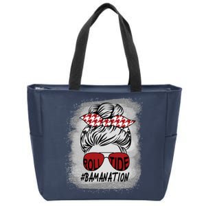 Bamanation Roll Tide Alabama All Y'all The Tide Is Crimson Zip Tote Bag