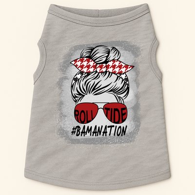 Bamanation Roll Tide Alabama All Y'all The Tide Is Crimson Doggie Tank