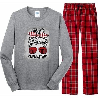 Bamanation Roll Tide Alabama All Y'all The Tide Is Crimson Long Sleeve Pajama Set