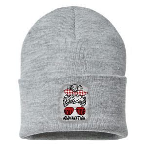 Bamanation Roll Tide Alabama All Y'all The Tide Is Crimson Sustainable Knit Beanie