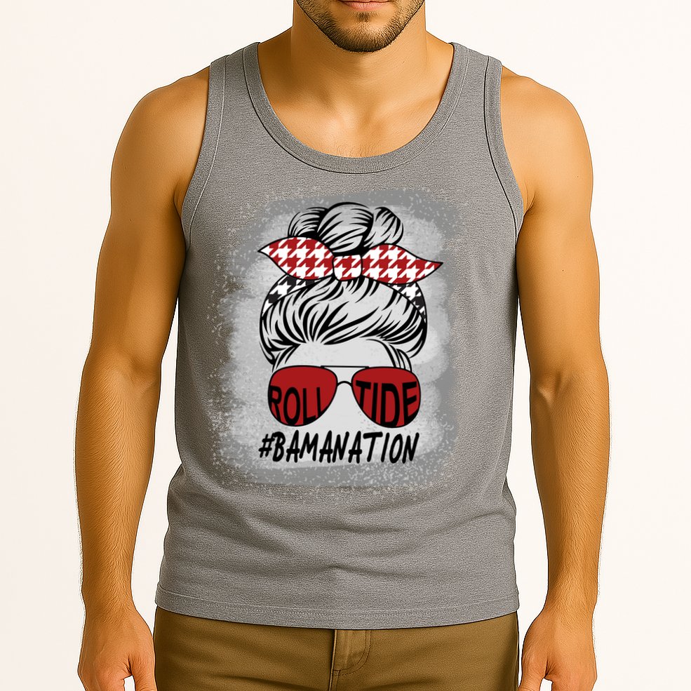 Bamanation Roll Tide Alabama All Y'all The Tide Is Crimson Tank Top