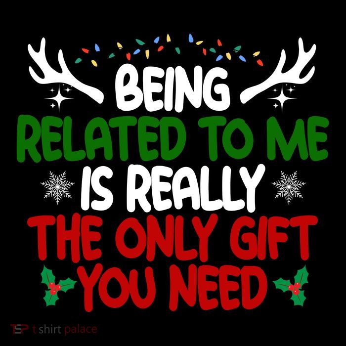 Being Related To Me Is Really The Only Gift You Need Funny Christmas Zip Tote Bag