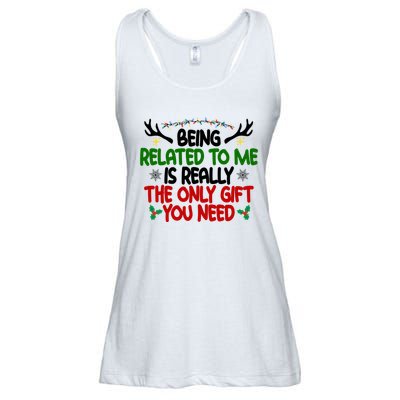 Being Related To Me Is Really The Only Gift You Need Funny Christmas Ladies Essential Flowy Tank