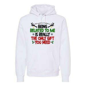 Being Related To Me Is Really The Only Gift You Need Funny Christmas Premium Hoodie