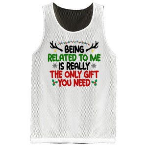 Being Related To Me Is Really The Only Gift You Need Funny Christmas Mesh Reversible Basketball Jersey Tank