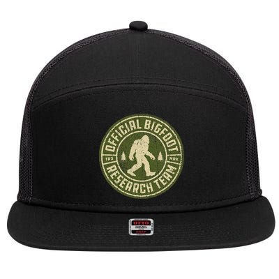 Bigfoot Research Team Retro Vintage Sasquatch 7 Panel Mesh Trucker Snapback Hat