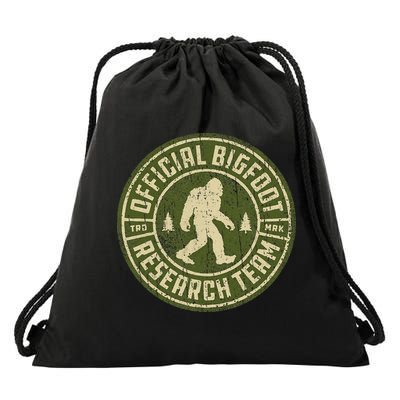 Bigfoot Research Team Retro Vintage Sasquatch Drawstring Bag
