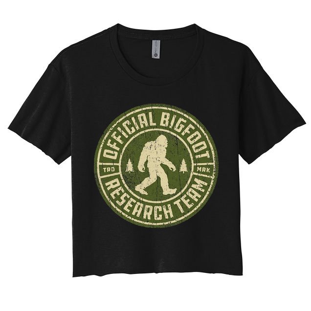 Bigfoot Research Team Retro Vintage Sasquatch Women's Crop Top Tee