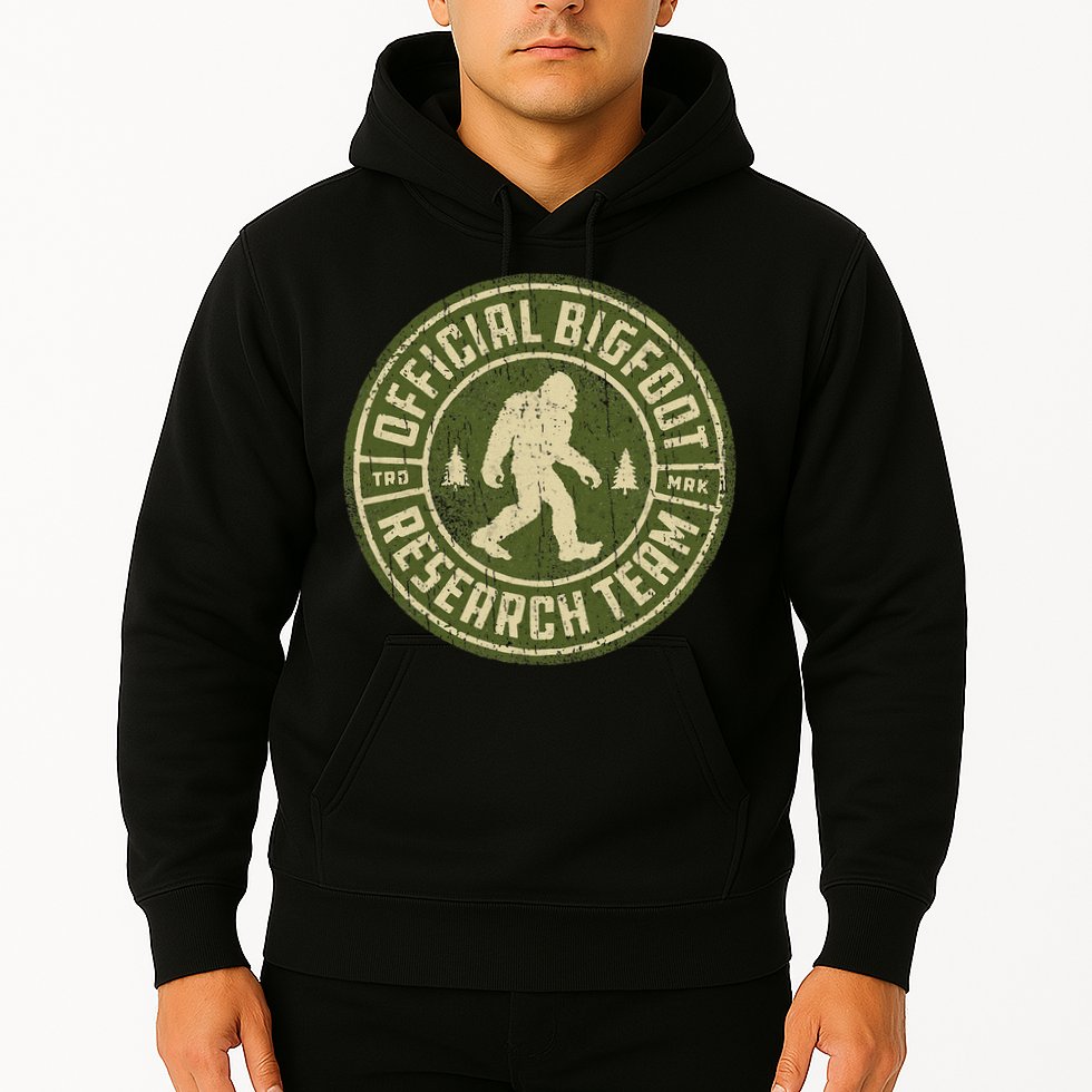 Bigfoot Research Team Retro Vintage Sasquatch Hoodie