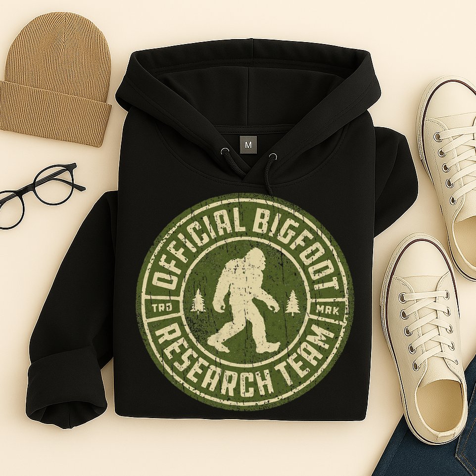 Bigfoot Research Team Retro Vintage Sasquatch Hoodie