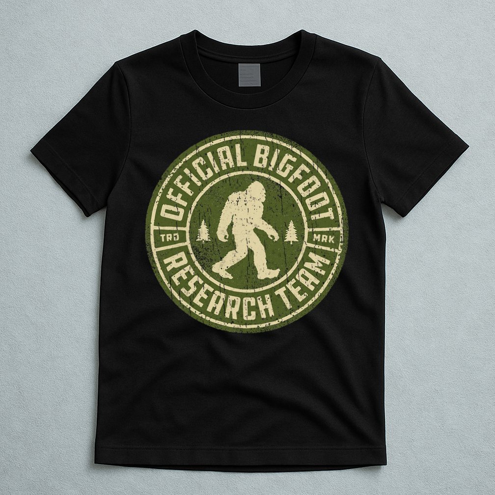 Bigfoot Research Team Retro Vintage Sasquatch T-Shirt