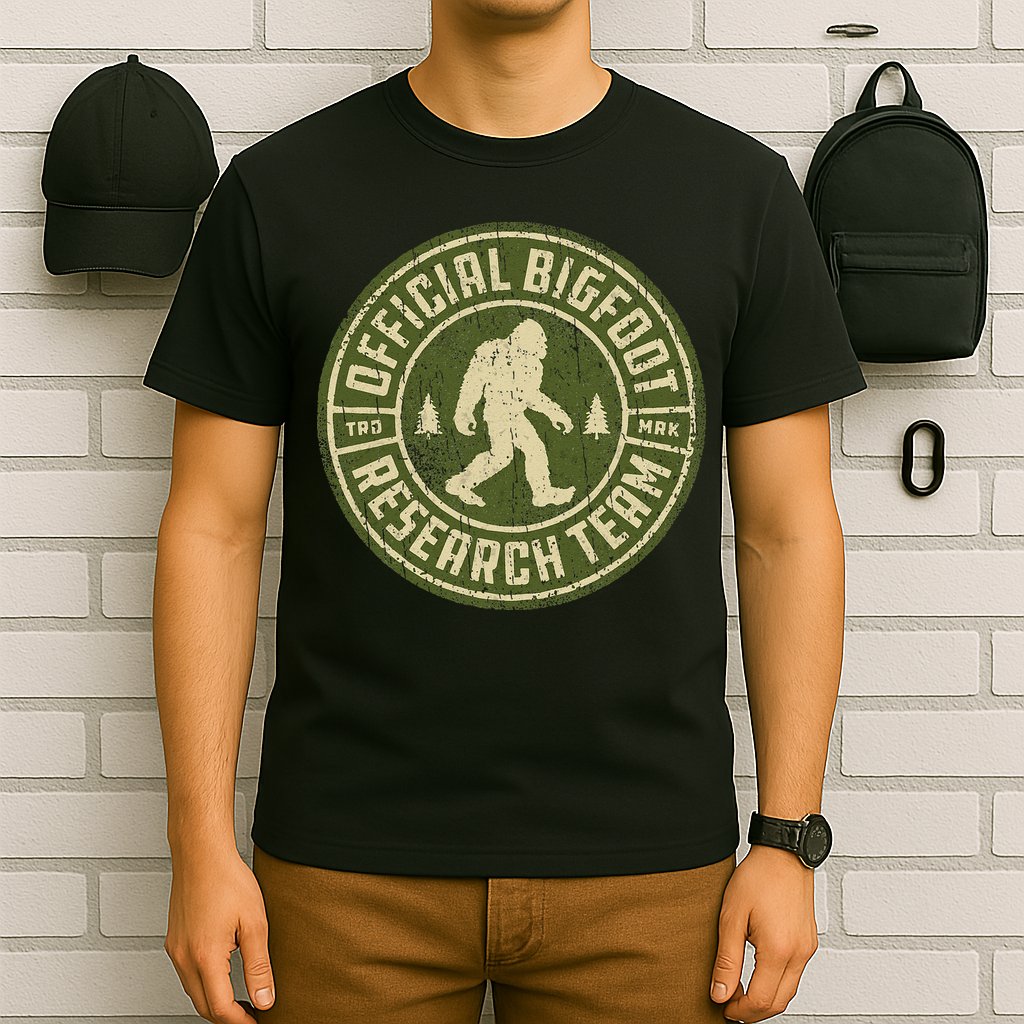 Bigfoot Research Team Retro Vintage Sasquatch T-Shirt