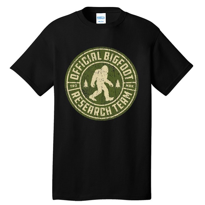 Bigfoot Research Team Retro Vintage Sasquatch Tall T-Shirt