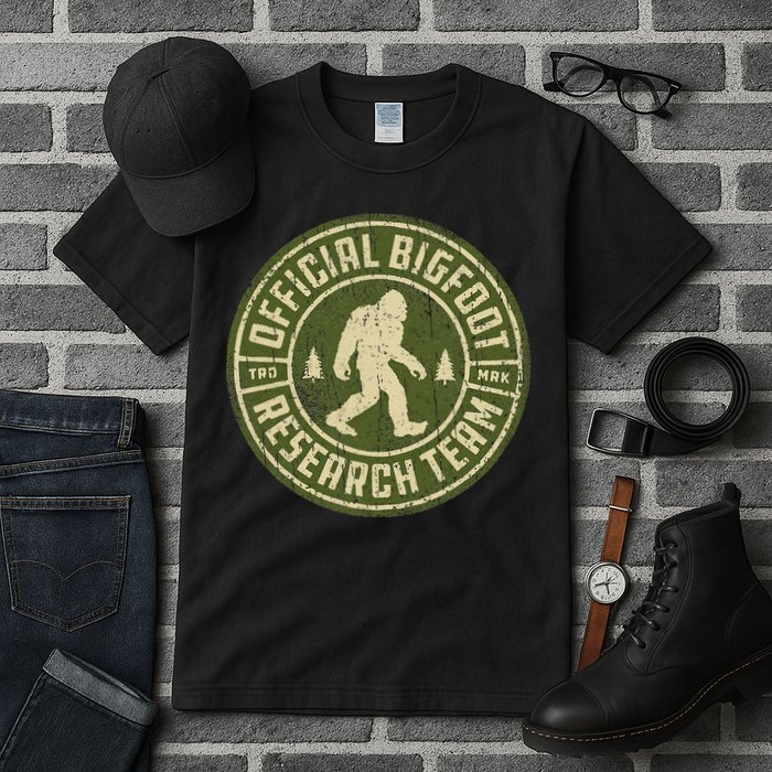 Bigfoot Research Team Retro Vintage Sasquatch Tall T-Shirt