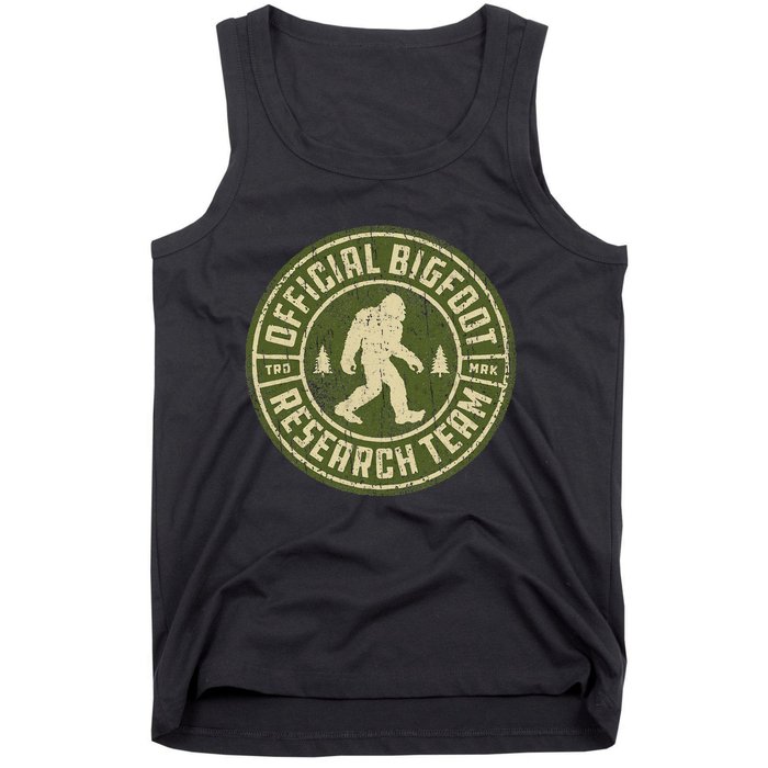 Bigfoot Research Team Retro Vintage Sasquatch Tank Top