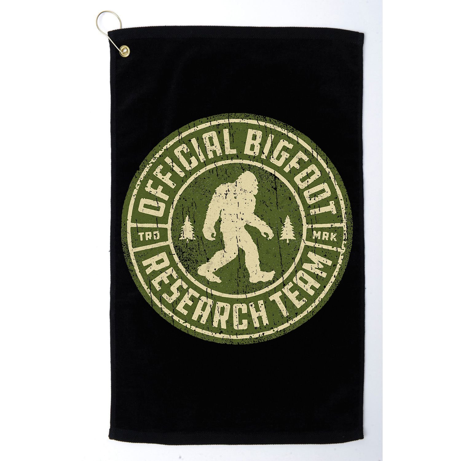 Bigfoot Research Team Retro Vintage Sasquatch Golf Towel