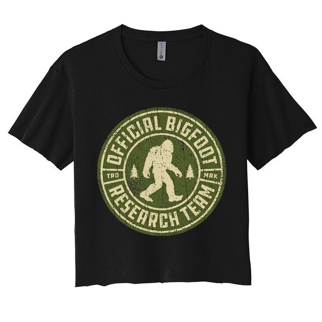 Bigfoot Research Team Retro Vintage Sasquatch Crop Top