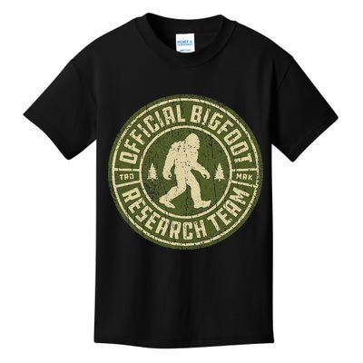 Bigfoot Research Team Retro Vintage Sasquatch Kids T-Shirt
