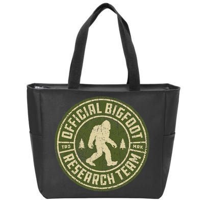 Bigfoot Research Team Retro Vintage Sasquatch Zip Tote Bag