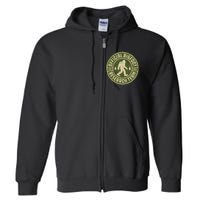 Bigfoot Research Team Retro Vintage Sasquatch Full Zip Hoodie