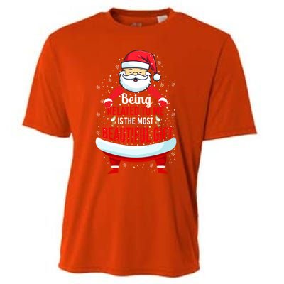 Being Related To Me Funny Christmas Saying Gift Cooling Performance Crew T-Shirt