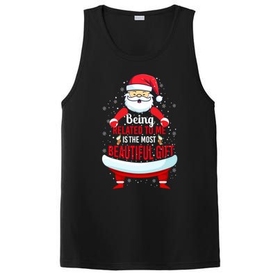 Being Related To Me Funny Christmas Saying Gift PosiCharge Competitor Tank