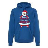 Being Related To Me Funny Christmas Saying Gift Premium Hoodie