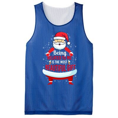 Being Related To Me Funny Christmas Saying Gift Mesh Reversible Basketball Jersey Tank