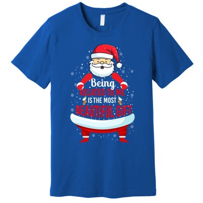 Being Related To Me Funny Christmas Saying Gift Premium T-Shirt