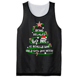 Being Related To Me Is Really The Only Gift You Need Naughty Mesh Reversible Basketball Jersey Tank