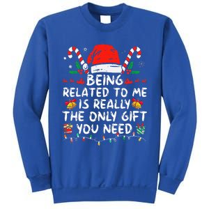 Being Related To Me Funny Christmas Family Xmas Pajamas  Sweatshirt