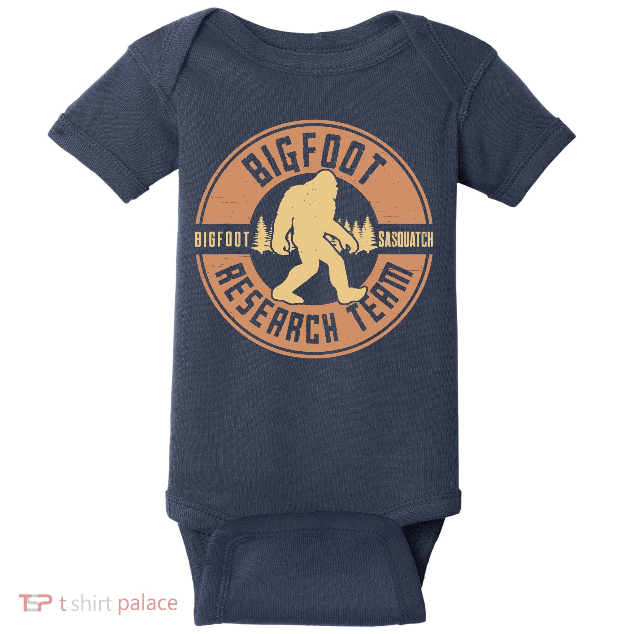 Bigfoot Research Team Retro Vintage Sasquatch Baby Bodysuit