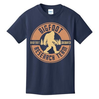 Bigfoot Research Team Retro Vintage Sasquatch Kids T-Shirt