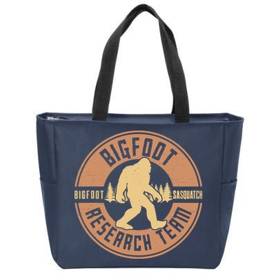 Bigfoot Research Team Retro Vintage Sasquatch Zip Tote Bag
