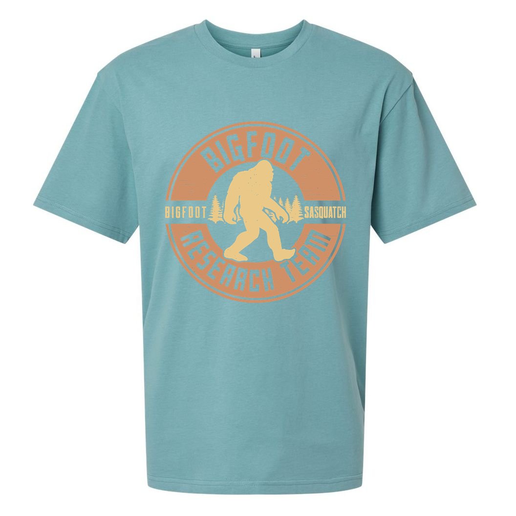 Bigfoot Research Team Retro Vintage Sasquatch Sueded Cloud Jersey T-Shirt