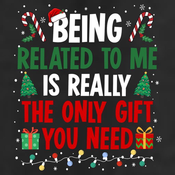 Being Related To Me Funny Christmas Family Xmas 7 Panel Mesh Trucker Snapback Hat
