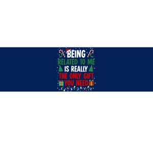 Being Related To Me Funny Christmas Family Xmas Bumper Sticker