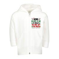 Being Related To Me Funny Christmas Family Xmas Toddler Zip Fleece Hoodie