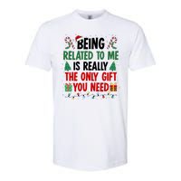 Being Related To Me Funny Christmas Family Xmas Softstyle CVC T-Shirt