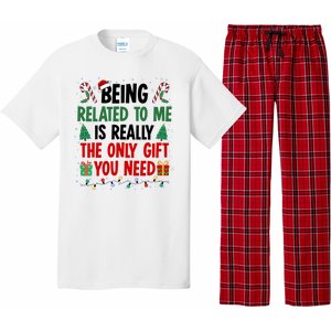 Being Related To Me Funny Christmas Family Xmas Pajama Set