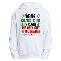 Being Related To Me Funny Christmas Family Xmas Urban Pullover Hoodie