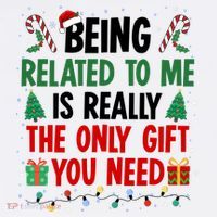 Being Related To Me Funny Christmas Family Xmas Baby Bodysuit